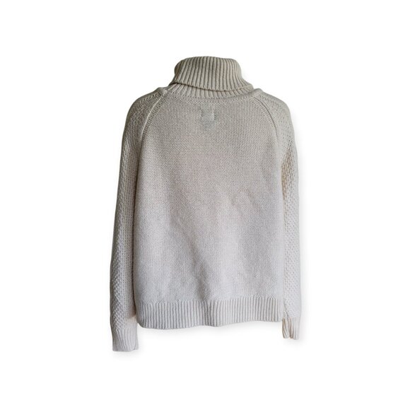 GAP Cream Cable-Knit Turtleneck Sweater, Size M - Picture 6 of 13